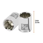 Dado de 9/16', 12 puntas, cuadro 1/4', TRUPER 3