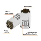Dado de 10 mm, 12 puntas, cuadro 1/4', TRUPER 2
