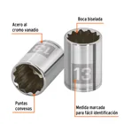 Dado de 13 mm, 12 puntas, cuadro 1/4', TRUPER 2