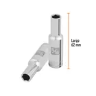 Dado largo de 5/16', 6 puntas, cuadro 3/8', TRUPER 3