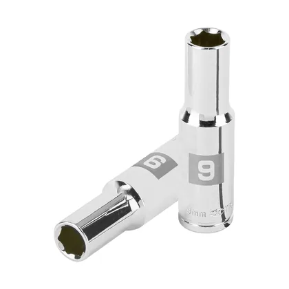 Dado largo de 9 mm, 6 puntas, cuadro 3/8', TRUPER