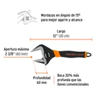 Llave ajustable (perico) 12' boca ancha Comfort Grip, EXPERT 3