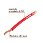 Carrete con 3.5 m de cable primario rojo calibre 12, TRUPER 3