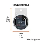 Carrete con 2.5 m de cable primario negro calibre 10, TRUPER 4