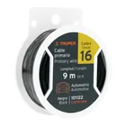 Carrete con 9 m de cable primario negro calibre 16, TRUPER 1