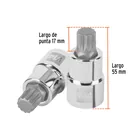 Dado punta corta bristol M14, cuadro 1/2', TRUPER 3