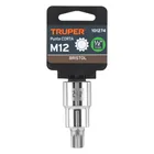 Dado punta corta bristol M12, cuadro 1/2', TRUPER 4