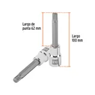 Dado punta larga bristol M10, cuadro 1/2', TRUPER 3