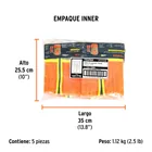 Chaleco de seguridad para arnés, alta visibilidad, naranja 5