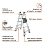 Multiescalera telescópica, 4.5 m, capacidad de carga 150 kg 2