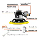 Lijadora orbital neumática industrial 6', TRUPER 6