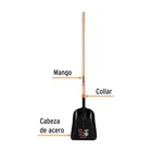 Pala carbonera chica T-2000 con mango largo de 43', TRUPER 2