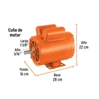 Motor eléctrico monofásico de 1 HP, baja velocidad, TRUPER 2