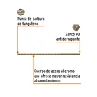 Broca para concreto 8 x 300 mm, TRUPER 2