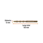 Broca para concreto 13 x 150 mm, TRUPER 3