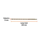 Broca para concreto 13 x 300 mm, TRUPER 3