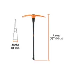 Talacho-pico 4 lb, mango fibra de vidrio 36', TRUPER 3