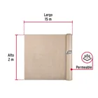 Rollo de malla sombra 80%, raschel beige, 15m x 2m, FIERO 2