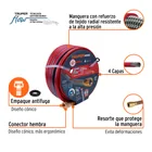 Manguera 1/2' super reforzada 4 capas 30 m conexiones metal 2