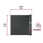 Rollo de malla sombra 90%, raschel negro, 15m x 2m, FIERO 2
