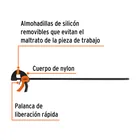 Prensa de ajuste rápido 36' uso rudo, cuerpo nylon, EXPERT 2
