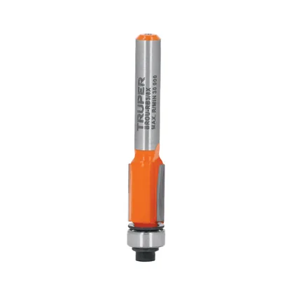 Broca para router, corte recto, 3/8' con balero, TRUPER