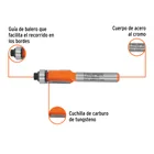 Broca para router, corte recto, 3/8' con balero, TRUPER 2