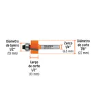 Broca para router, rebajado, 7/8' con balero, TRUPER 3