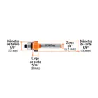 Broca para router, redondeado, 5/8' con balero, TRUPER 3