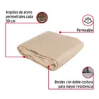 Toldo sombra 80%, raschel beige, 4m x 3m, FIERO 3