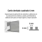 Llana 11' dentado cuadrado 1/4', 6 remaches, mango Comfort 4