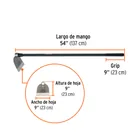 Azadón Centroamericano 2.5 lb, mango de fibra 54', TRUPER 3