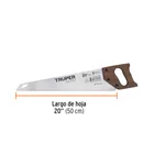 Serrucho Rapid 20', 7 DPP, mango de madera, TRUPER 3