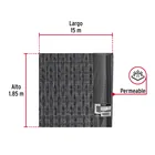 Rollo de malla sombra 80%, monofilamento negro, 1.85m x 15m 3
