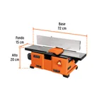 Canteadora de banco 6', 2 HP (1500 W), TRUPER 3