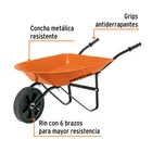 Carretilla para niños, concha metálica 54 x 40 cm, TRUPER 2