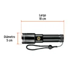 Linterna LED recargable, de aluminio, 1,200 lm, TRUPER 3
