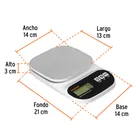 Báscula digital para cocina, plato de acero inox,5kg, TRUPER 3