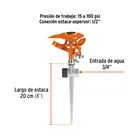 Aspersor metálico 11' dos vías, estaca metálica, TRUPER 3
