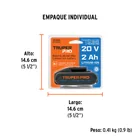 Batería ion litio, 20V, 2 Ah, TRUPER PRO 5