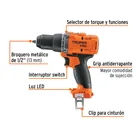 Taladro/destornillador 1/2', 20V, sin accesorios, TRUPER PRO 2