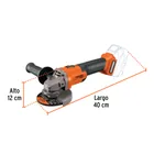 Esmeriladora 4-1/2', 20V, sin accesorios, TRUPER PRO 3