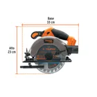 Sierra circular 6-1/2', 20V, sin accesorios, TRUPER PRO 3