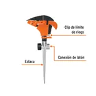 Aspersor plástico 11', dos vías, estaca metálica, TRUPER 2