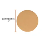 Paquete con 5 discos de lija 6' grano 240, ciegos, TRUPER 3
