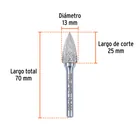 Lima rotativa punta árbol, 13 mm, TRUPER 3