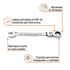 Llave combinada con matraca 16 mm flexible, EXPERT 2