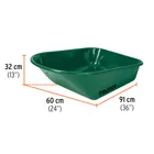Carretilla 4.75 ft3 angosta, neumática, tubular, TRUPER 2