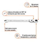 Llave combinada con matraca 1/4' flexible, EXPERT 2
