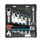Juego de 7 llaves combinadas mm con matraca flexible 1